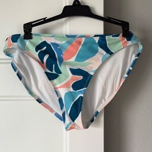 Old Navy Multicolor Tropical Print Bikini Bottom Size L